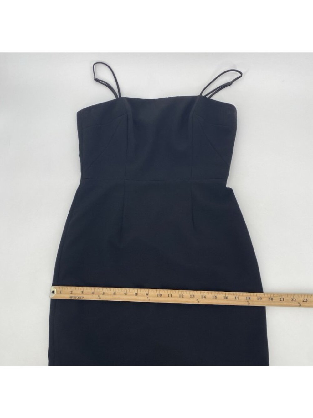 Milly Size 8 Black Feather-Trim Sleeveless Knee Length Cocktail Dress LBD - Picture 5 of 13